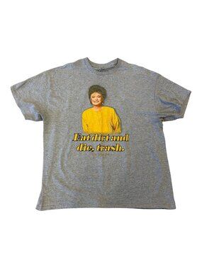 Golden Girls Blanche “Eat Dirt and Die Trash” Tee – Gray XL, Spencer’s Gifts